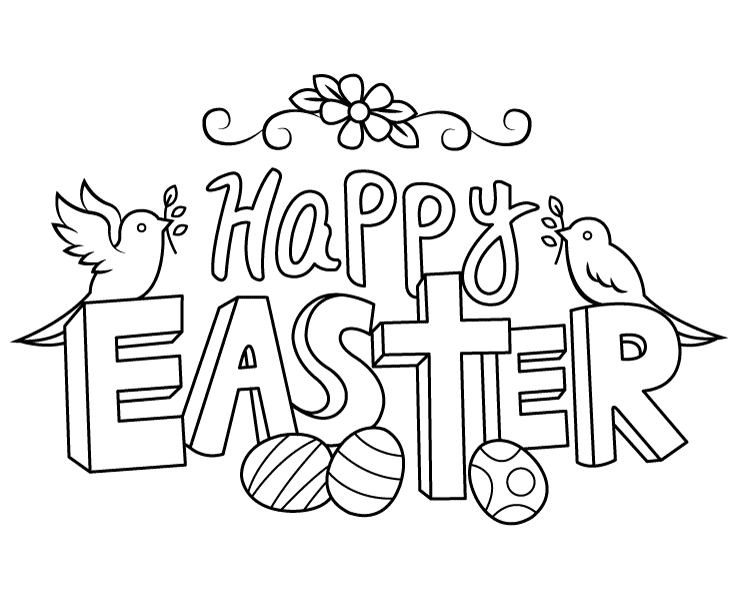 Religious Easter Coloring Pages Printable for Free Download