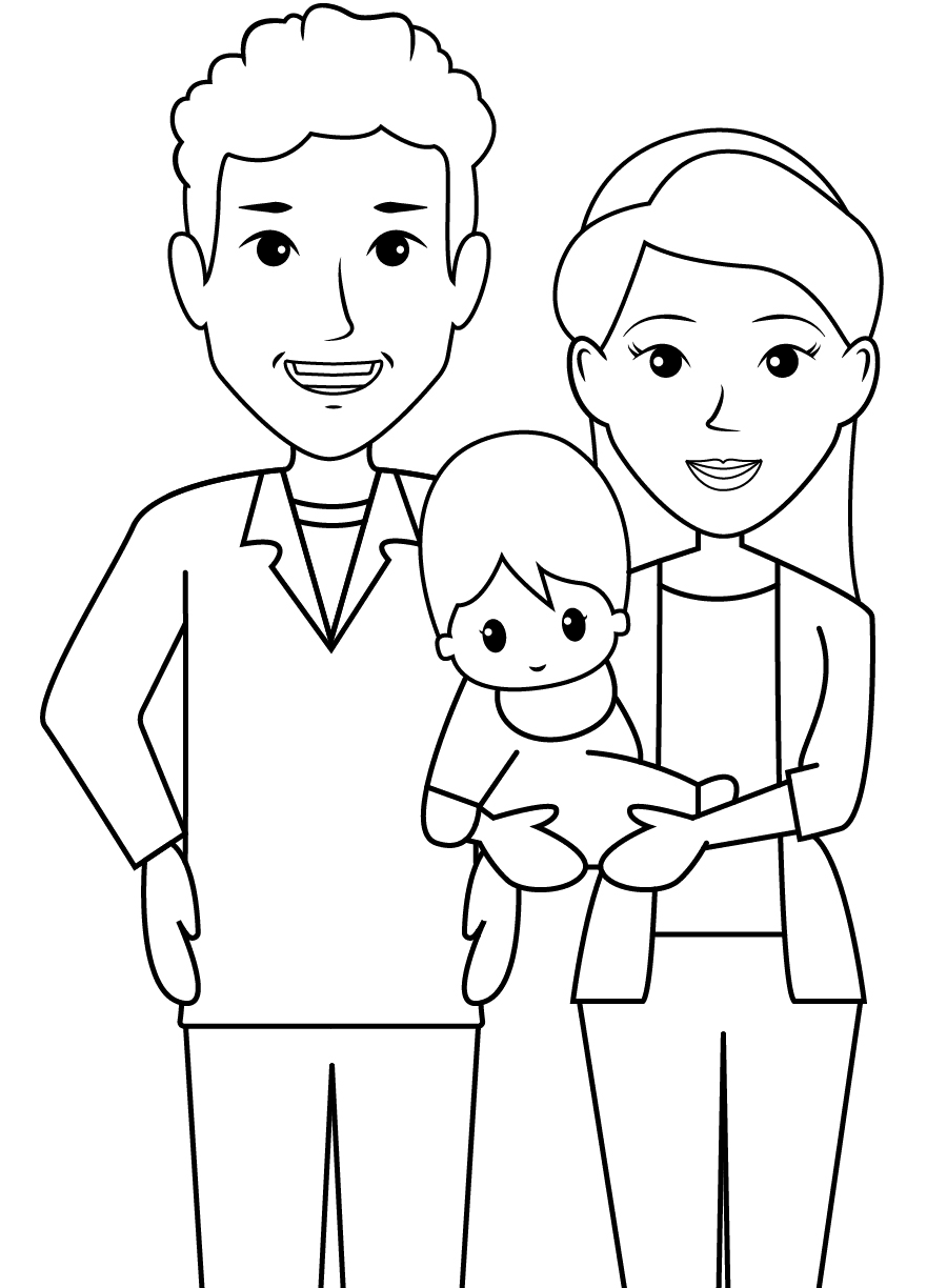 Family Coloring Pages Printable for Free Download