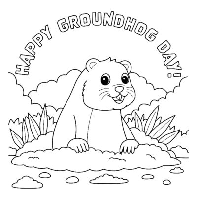 Groundhog Day Coloring Pages Printable for Free Download