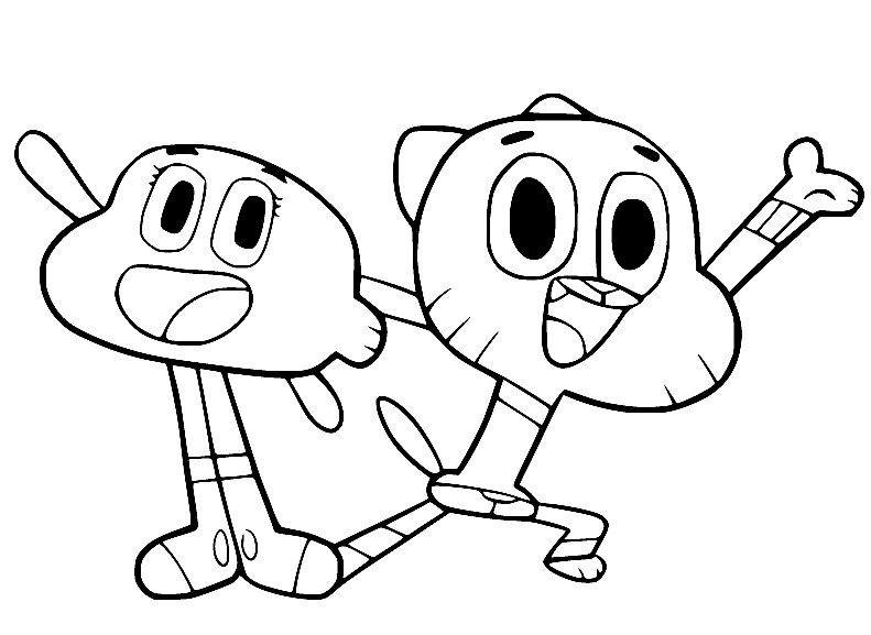 The Amazing World of Gumball Coloring Pages Printable for Free Download