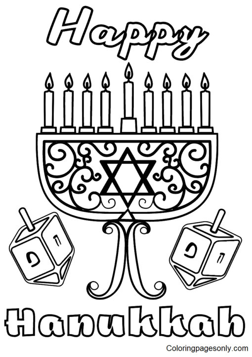 Hanukkah Coloring Pages Printable for Free Download