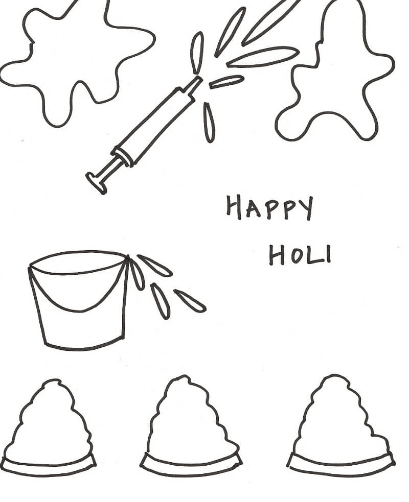 Holi Scenery drawing| Holi drawing | Holi drawing easy #holi #holidrawing  #holidrawingstepbystep - YouTube