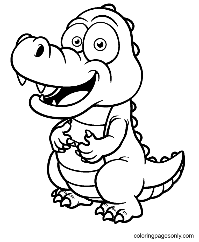 Alligator Coloring Pages Printable for Free Download