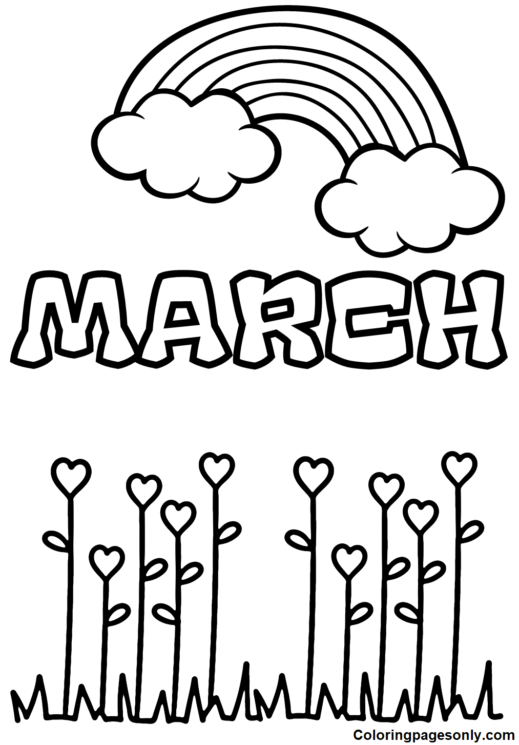 March Coloring Pages Printable for Free Download