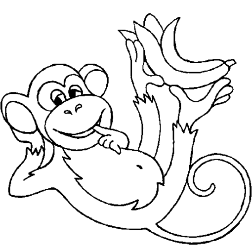 Monkey Coloring Pages Printable for Free Download