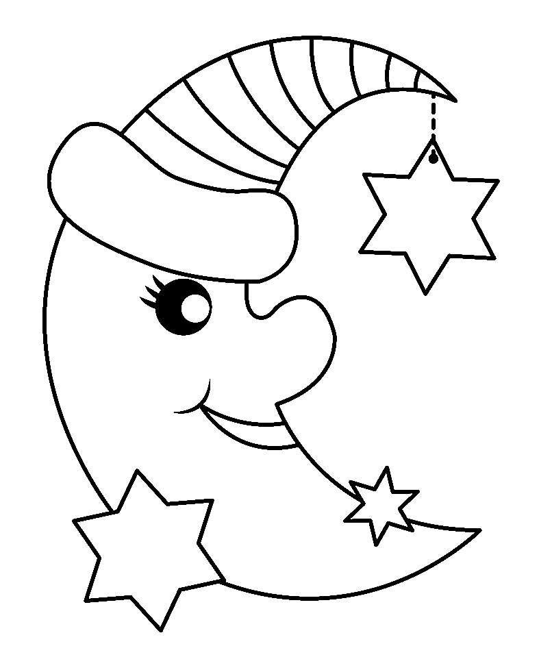 Moon Coloring Pages Printable for Free Download