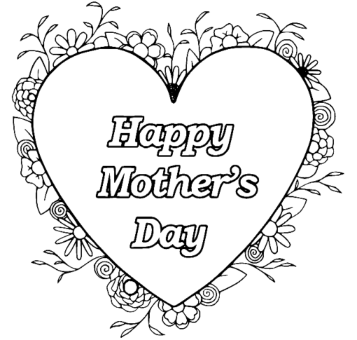 Mother's Day Coloring Pages Printable for Free Download