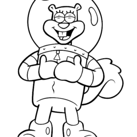 Sandy Cheeks Coloring Pages Printable for Free Download