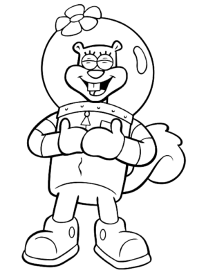 Sandy Cheeks Coloring Pages Printable for Free Download