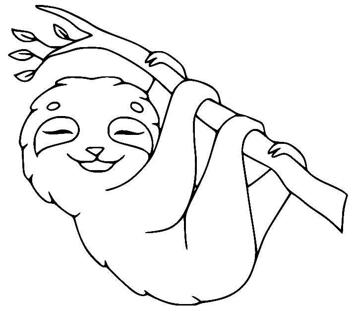 Sloth Coloring Pages Printable for Free Download