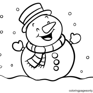 free snowman coloring pages for preschool