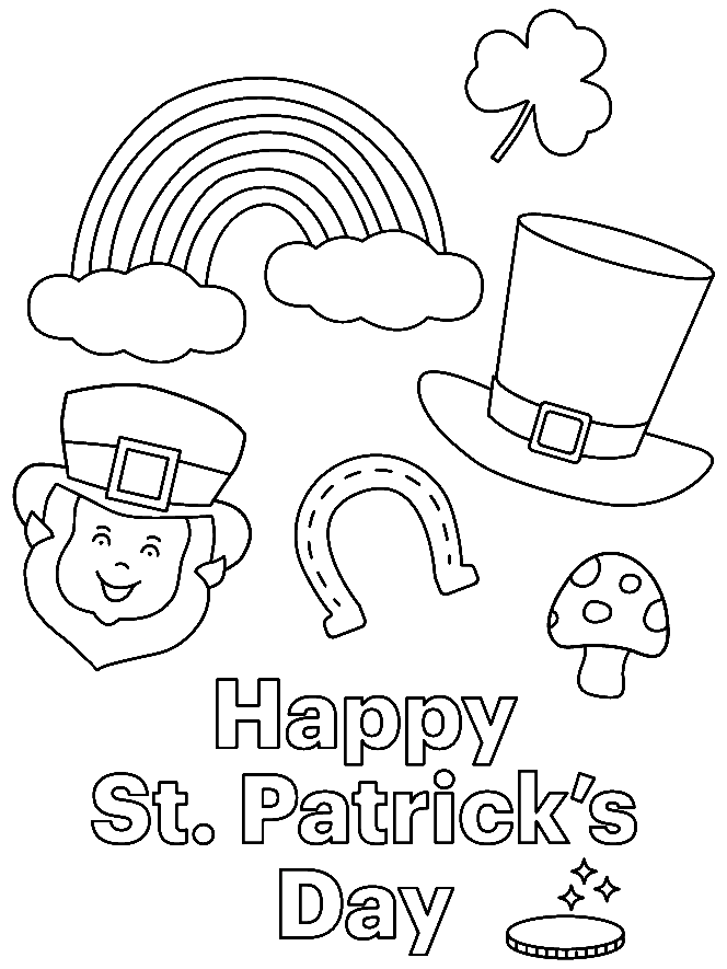 Happy St. Patricks Day Coloring Pages Printable for Free Download