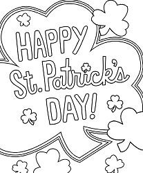 Happy St. Patricks Day Coloring Pages Printable for Free Download