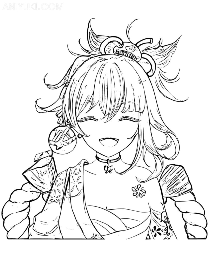 Yoimiya Coloring Pages Printable for Free Download