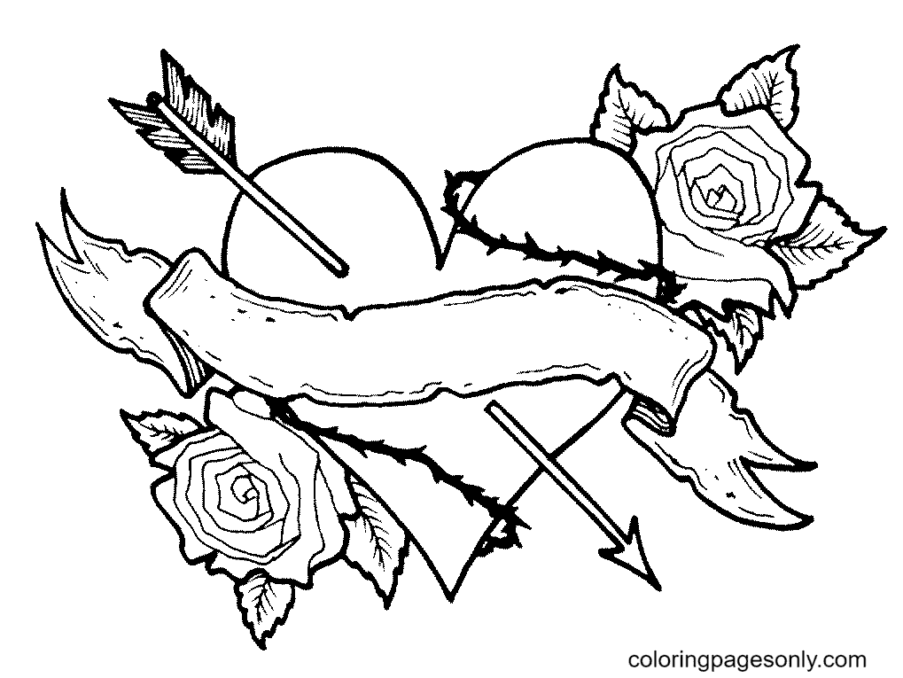 Heart Coloring Pages Printable for Free Download