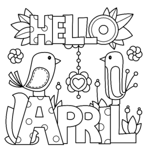 April Coloring Pages Printable for Free Download