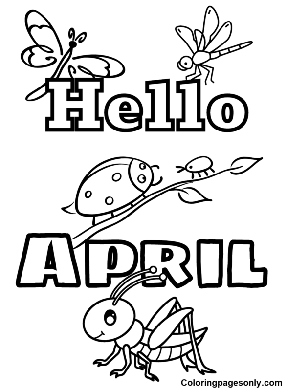 April Coloring Pages Printable for Free Download