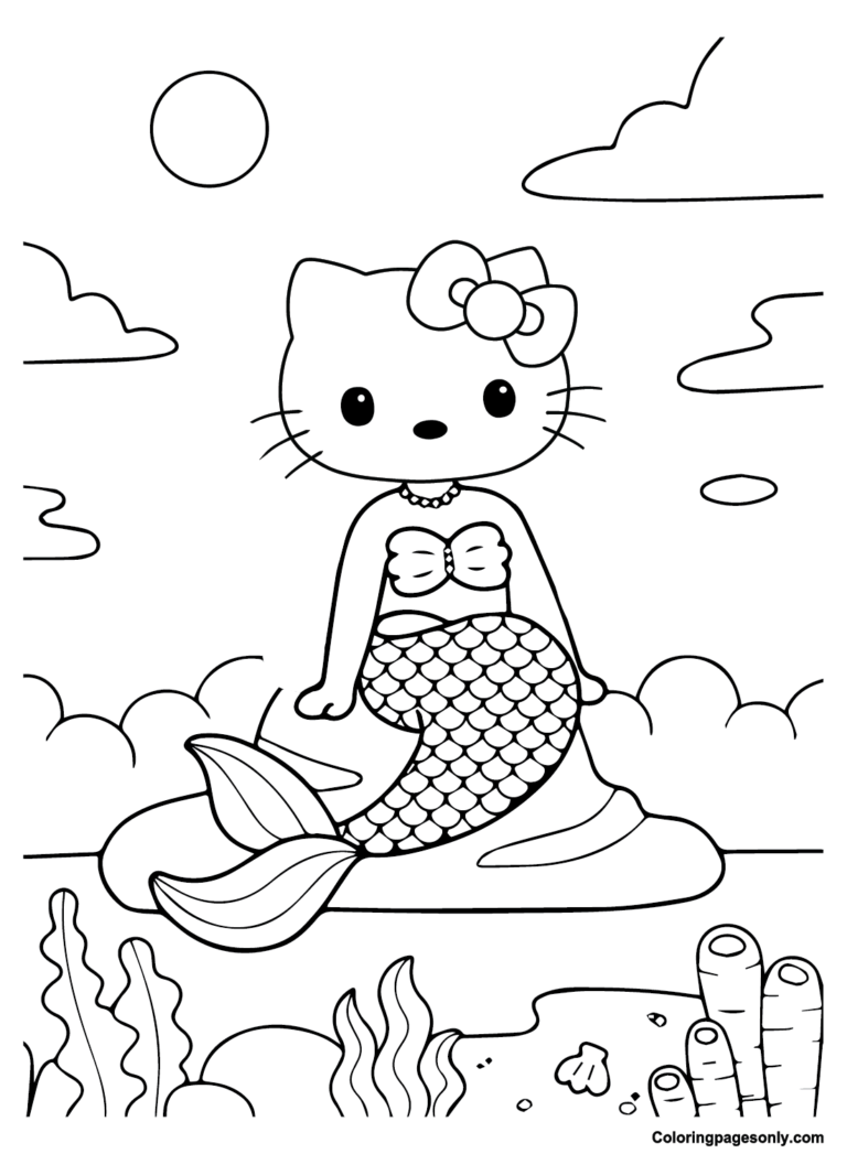 10 Mermaid Hello Kitty Coloring Pages for Imaginative Fun