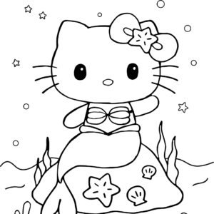 hello kitty fairy coloring pages