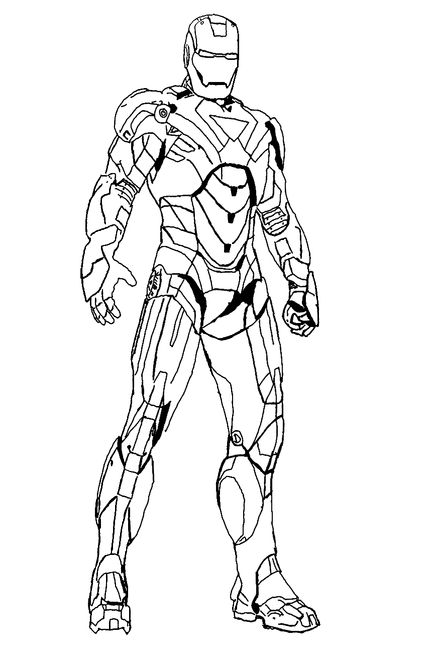 ironman coloring page