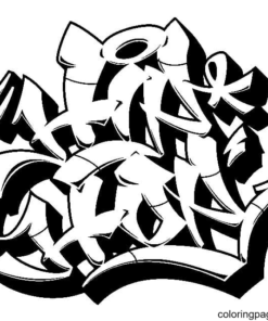 Graffiti Coloring Pages Printable for Free Download