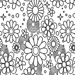 Printable Groovy Birthday Party Decor Groovy Coloring Station 70s Daisy  Food Table Sign Hippie Birthday Decoration Retro Daisy Birthday