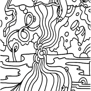 hippie coloring page