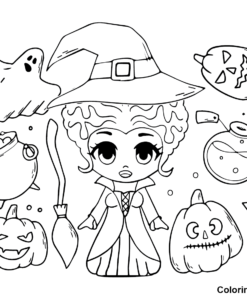 Hocus Pocus Coloring Pages Printable for Free Download