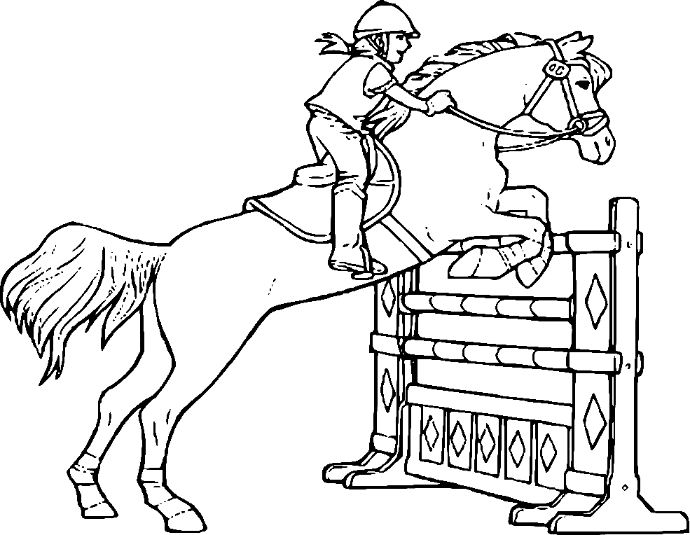 Equestrian Sports Coloring Pages Printable for Free Download