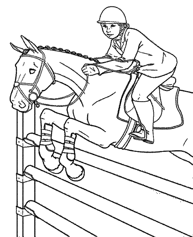 Equestrian Sports Coloring Pages Printable For Free Download