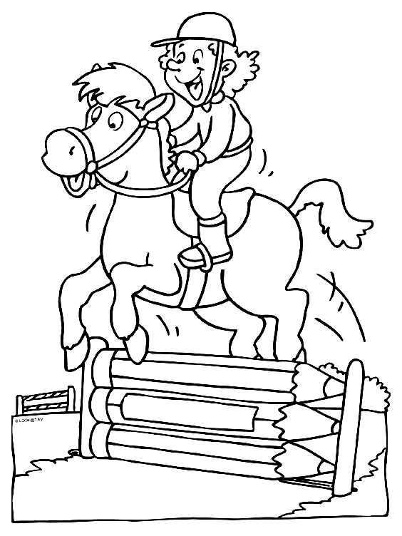 Equestrian Sports Coloring Pages Printable for Free Download