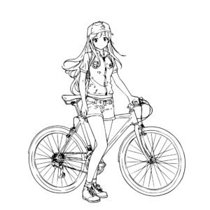 Anime Girl Coloring Pages Printable for Free Download