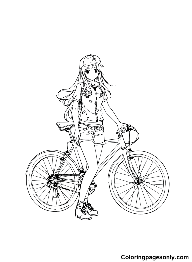 Anime Girl Coloring Pages Printable for Free Download