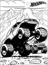 Taz Monster Truck coloring page