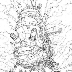 Howl's Moving Castle Coloring Pages Printable For Free Download