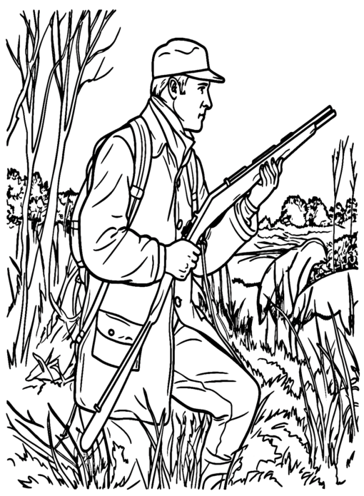 Hunting Coloring Pages Printable for Free Download