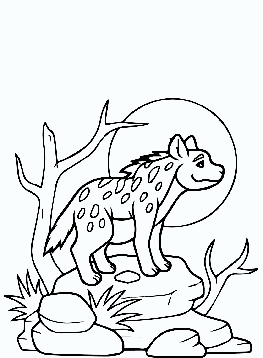 Hyena Coloring Pages Printable for Free Download