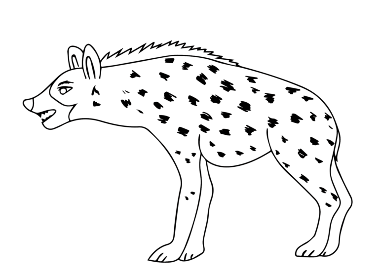 Hyena Coloring Pages Printable for Free Download