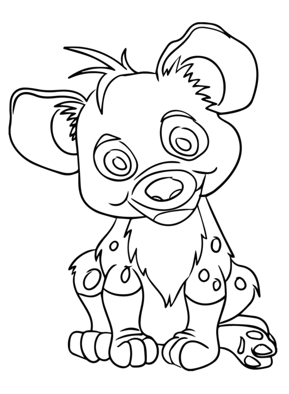 Hyena Coloring Pages Printable for Free Download