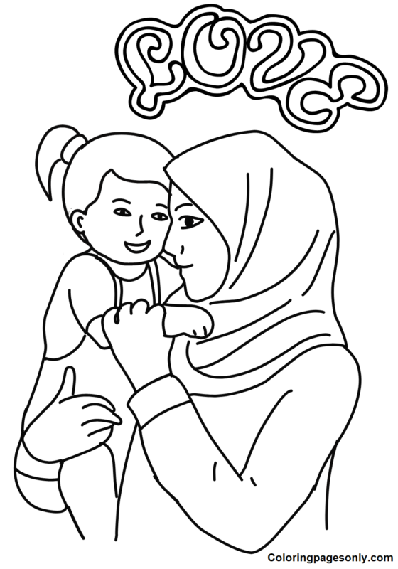 I Love Mom Coloring Pages Printable for Free Download