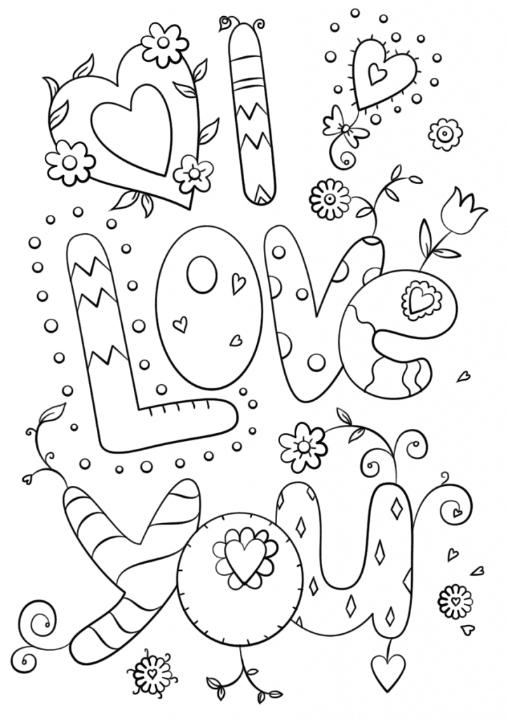 Love Coloring Pages Printable for Free Download