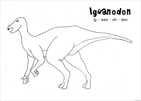 Iguanodon Coloring Pages Printable For Free Download