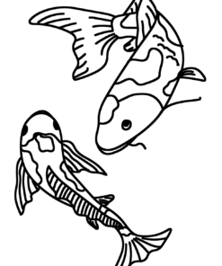 Koi Fish Coloring Pages Printable for Free Download