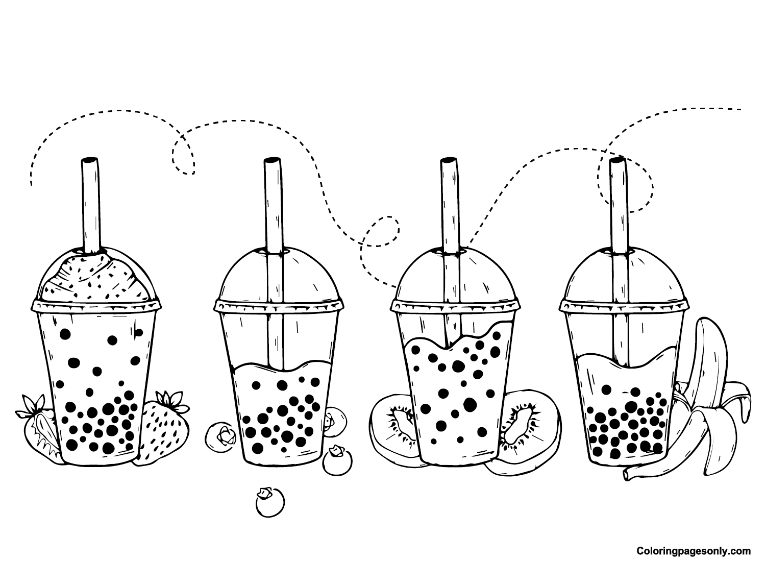 Boba Tea Coloring Pages Printable For Free Download 