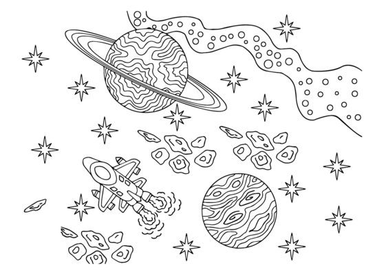 Galaxy Coloring Pages Printable for Free Download