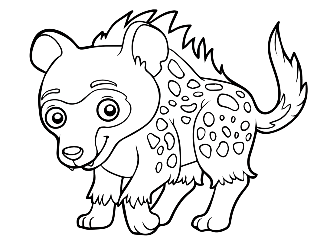 Hyena Coloring Pages Printable for Free Download