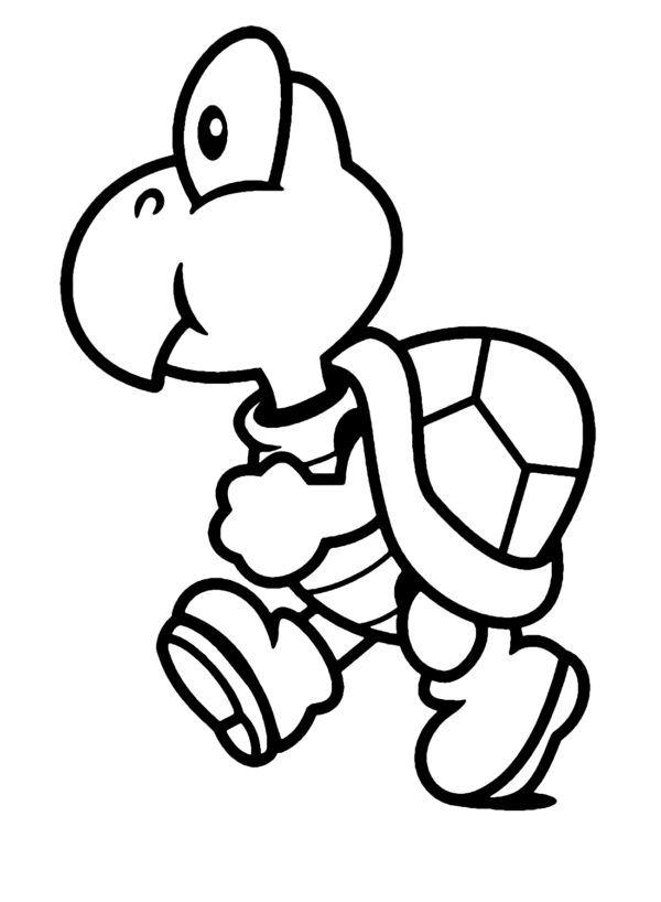 Koopa Troopa Coloring Pages Printable for Free Download