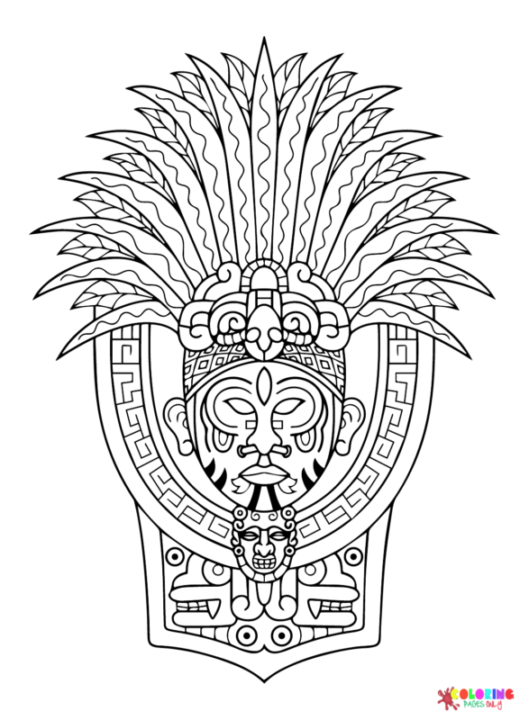 Maya civilization Coloring Pages Printable for Free Download