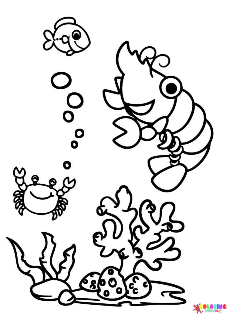 Shrimp Coloring Pages Printable for Free Download