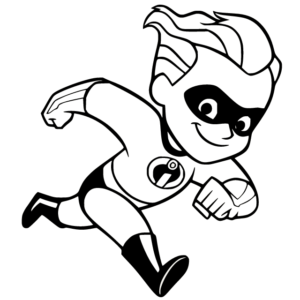 Free Printable Incredibles Characters Coloring Page for Adults and Kids 